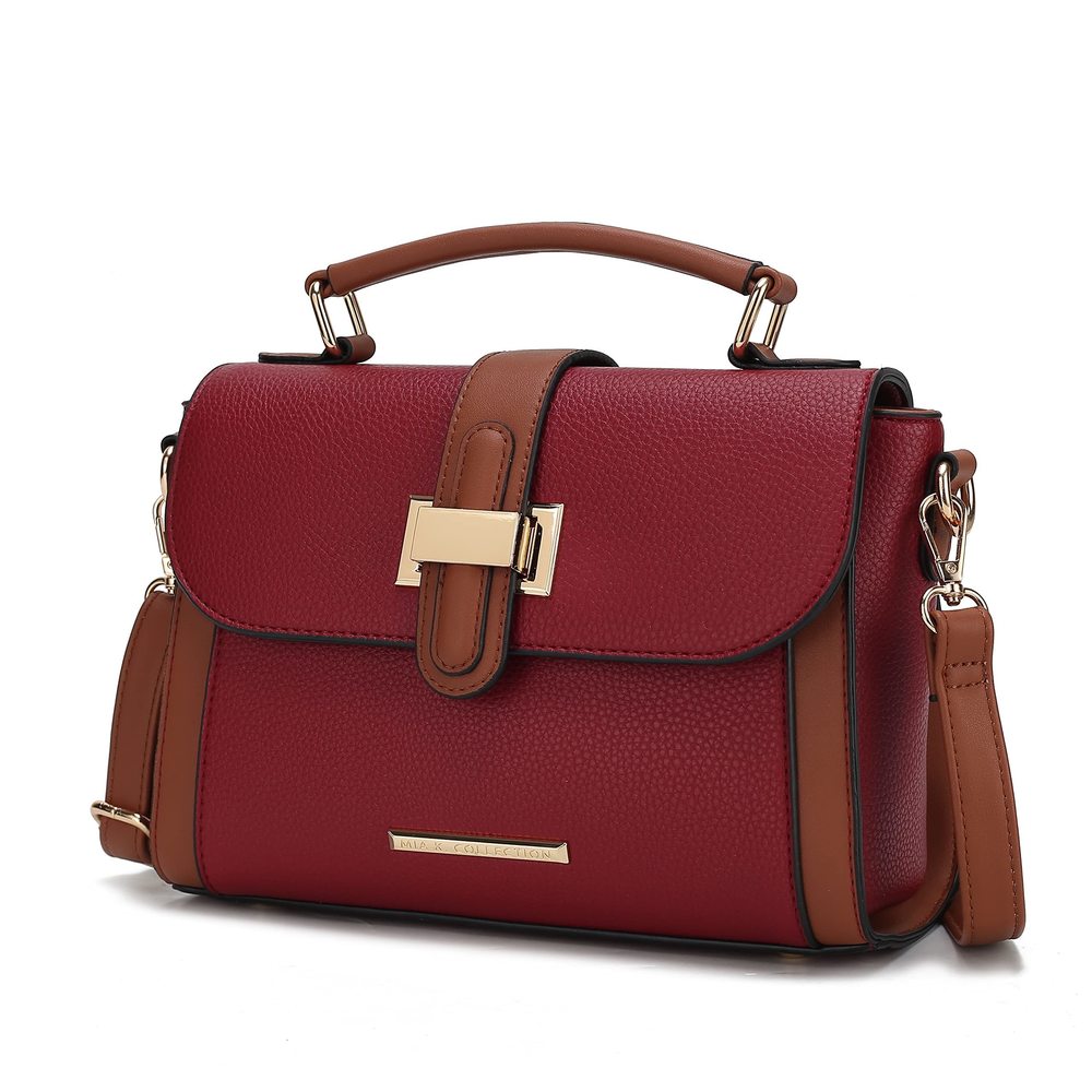 Elegant Satchel Bags Handle Strap Handbags And Purses Pockets Closure Pu Textu